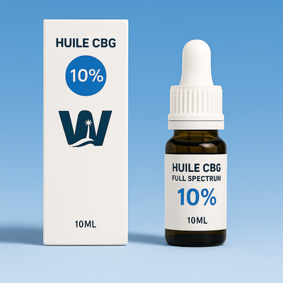 Óleo de cânhamo CBG 10% + CBD 5%.