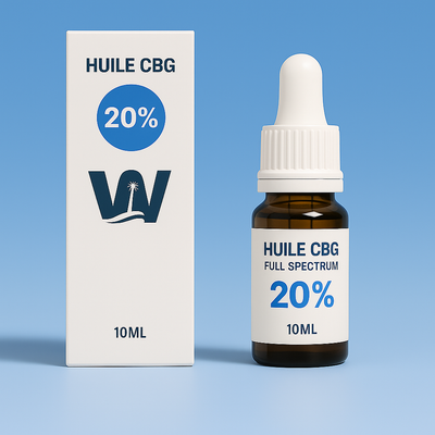 Óleo de cânhamo CBG 20% + CBD 5%.