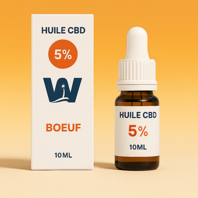 Óleo de CBD de espetro total a 5% para cães (carne de vaca)