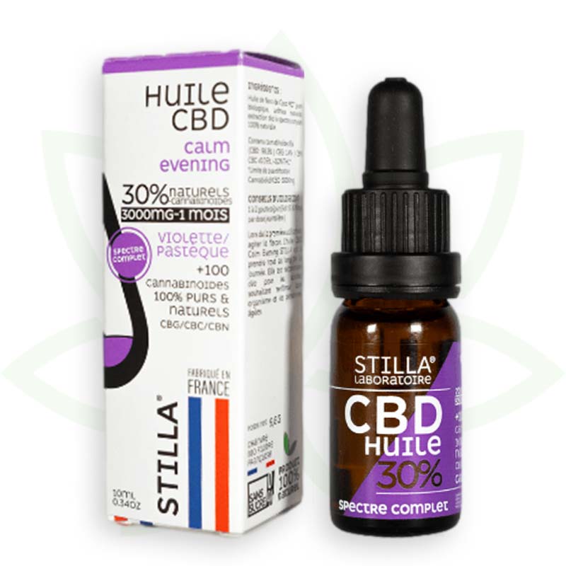 cbd calm evening oil 30 por cento 10ml full spectrum stilla france mafrenchweed 7