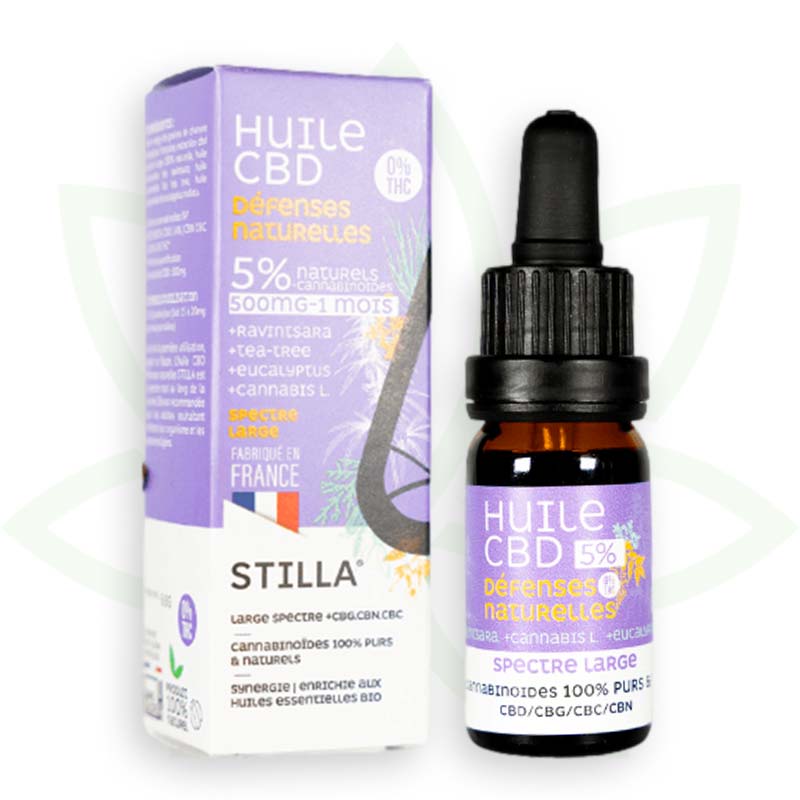 cbd natural defences oil 5 por cento 10ml broad spectrum stilla france mafrenchweed 1