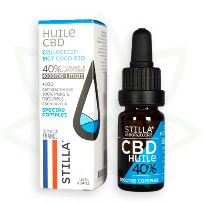 óleo cbd mct coconut 40 por cento 10ml full spectrum stilla france mafrenchweed 10