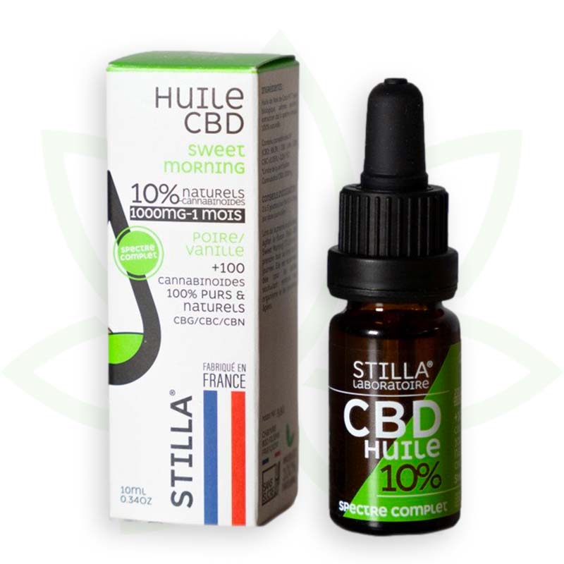 óleo cbd manhã doce 10 por cento 10ml espetro total stilla frança mafrenchweed 1