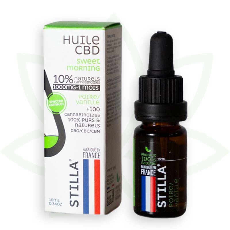 óleo cbd manhã doce 10 por cento 10ml espetro total stilla frança mafrenchweed 2