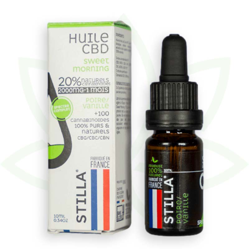 óleo cbd manhã doce 20 por cento 10ml espetro total stilla frança mafrenchweed 5