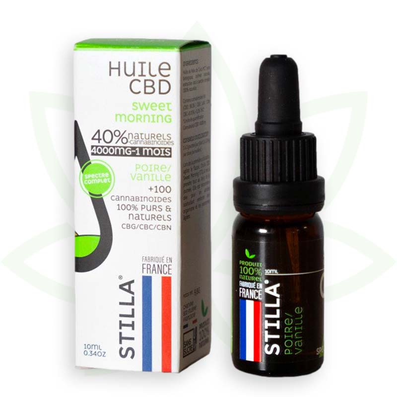 óleo cbd manhã doce 40 por cento 10ml espetro total stilla frança mafrenchweed 11