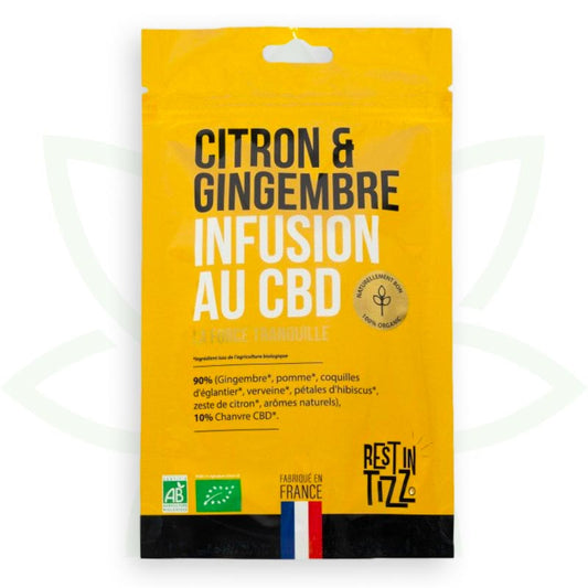 chá de ervas cbd limão gengibre infusão cbd orgânico descanso em tizz mafrenchweed 1